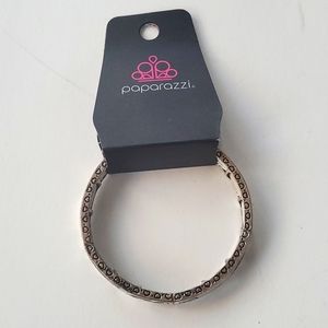 Boutique Paparazzi Silver Tone Tarnished Scrollwork Stretchy Bracelet